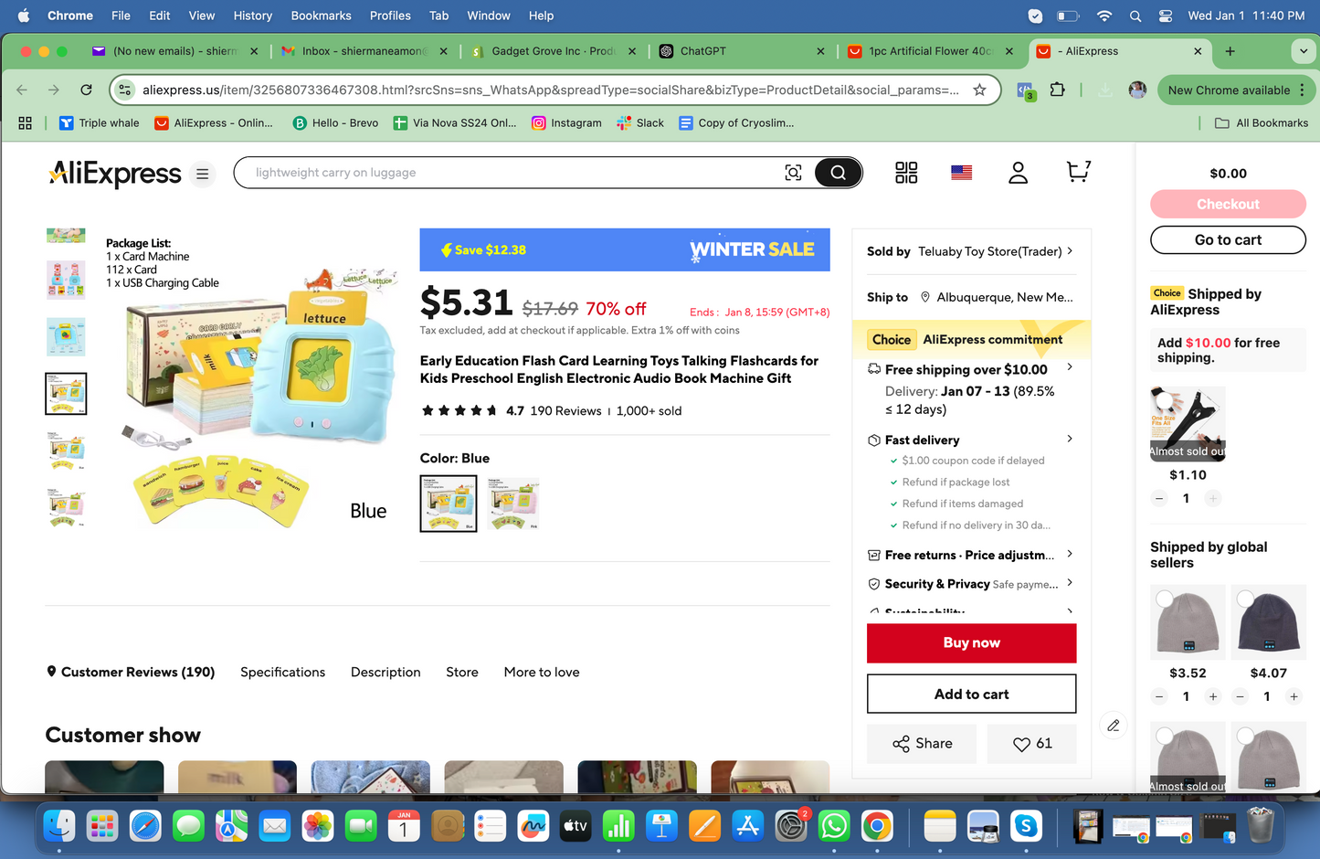 Talking Flashcard Learning Toy
